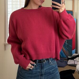 Wishlist Vibrant Pink/Red Crew Neck Sweater